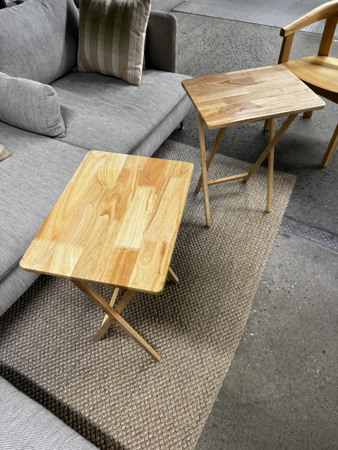 Two Wood Folding TV Trays - photo 2