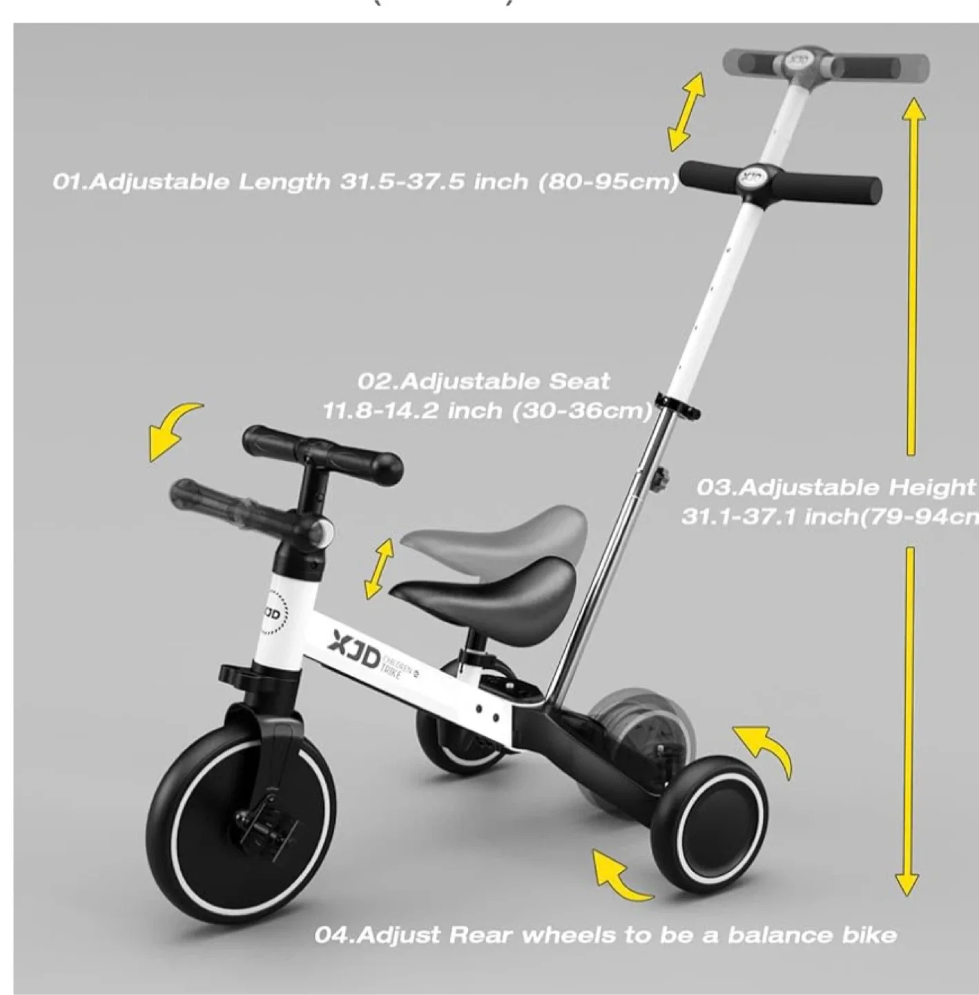 7-in-1 Kids Tricycle Balance Bike image indicator(3)