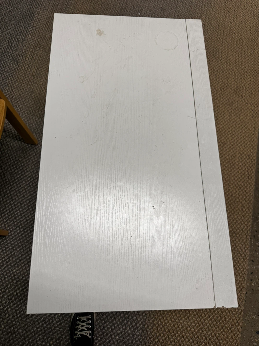 White Folding Table and Wooden Chair Set - photo 4