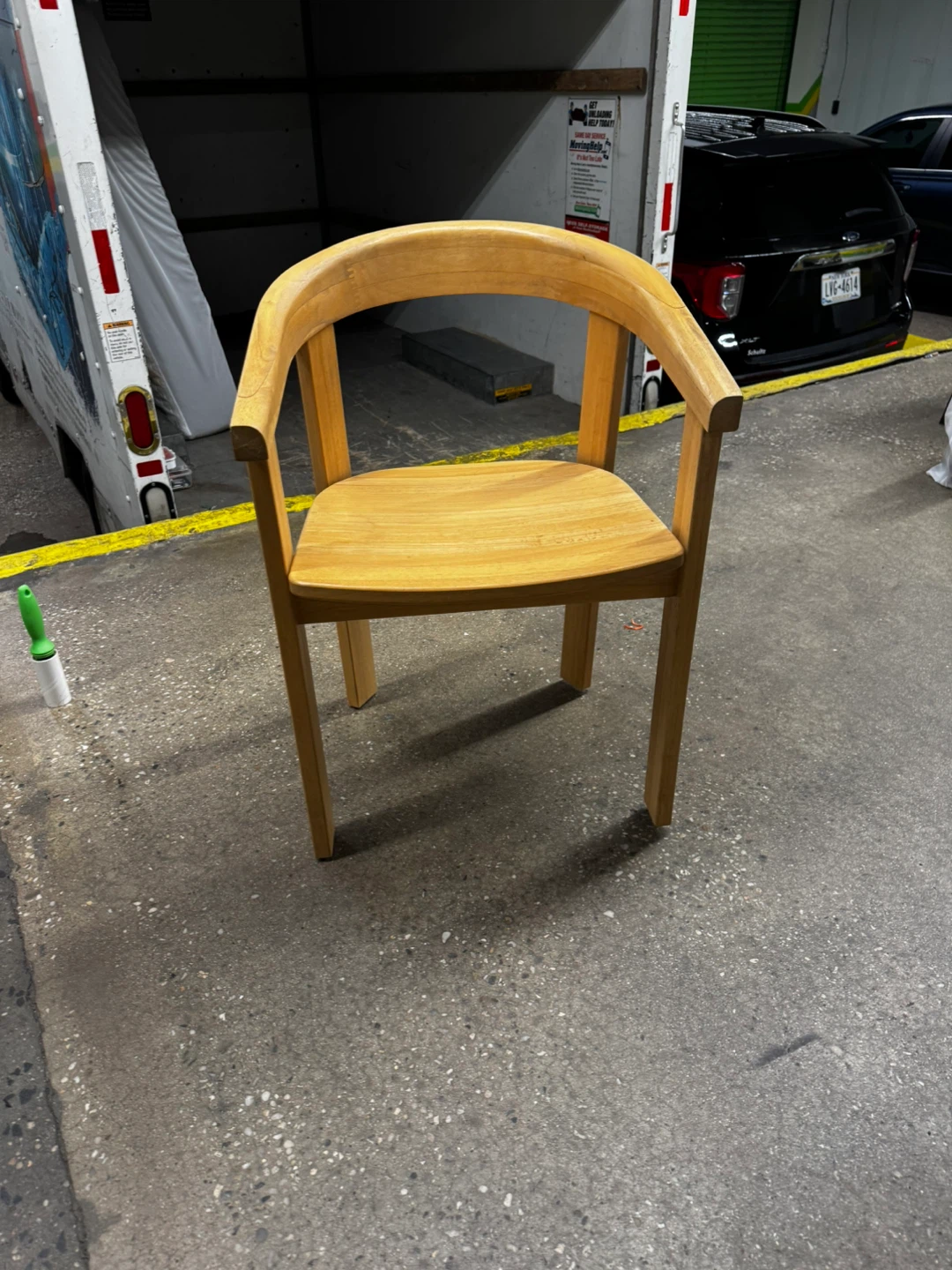 White Folding Table and Wooden Chair Set - photo 3
