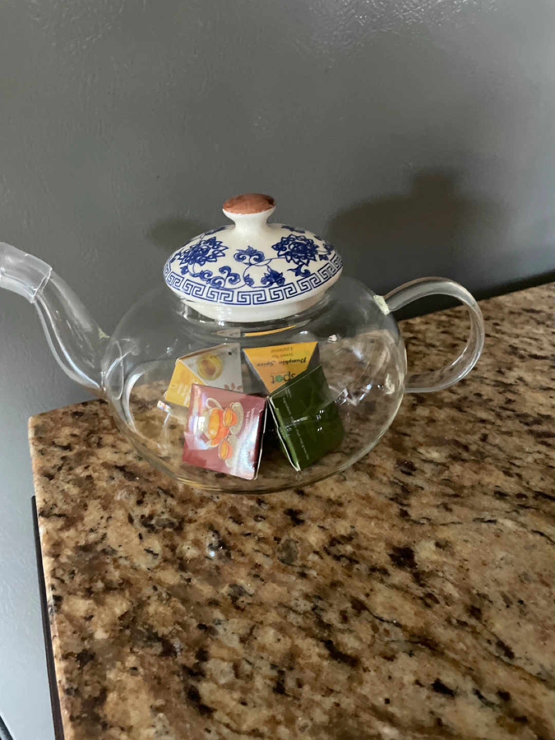 Glass Teapot with Spot Teas brand new