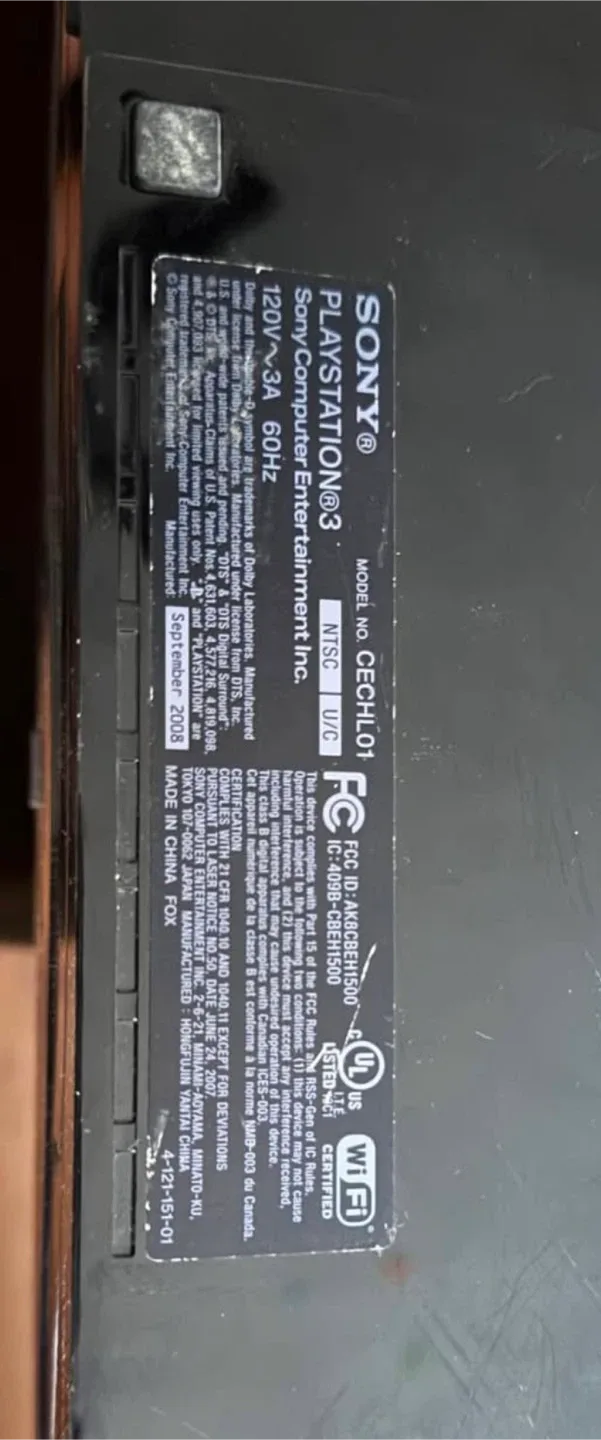 Sony PlayStation 3 (PS3) with a controller and a monitor screen image indicator(4)