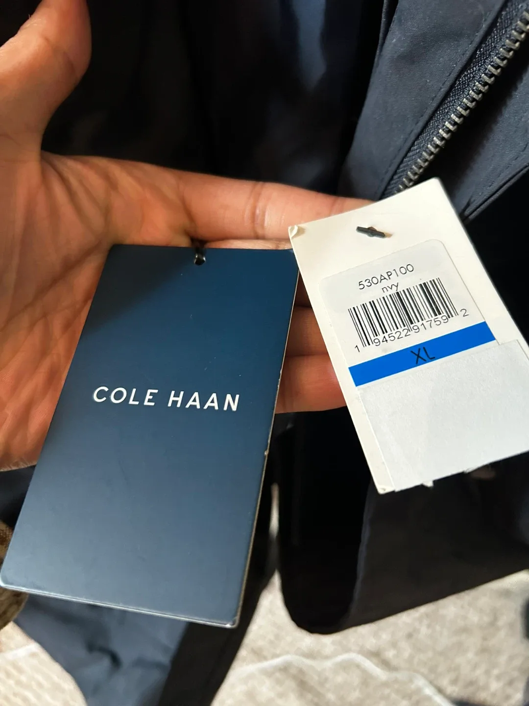 NWT Cole Haan Utility Field Jacket Mens Navy Blue XL New image indicator(5)