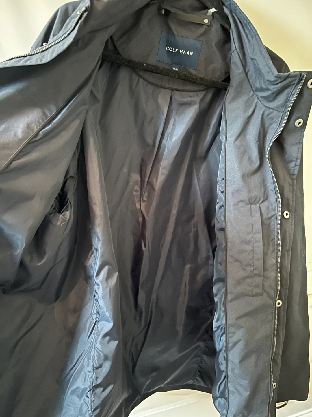 NWT Cole Haan Utility Field Jacket Mens Navy Blue XL New image indicator(3)