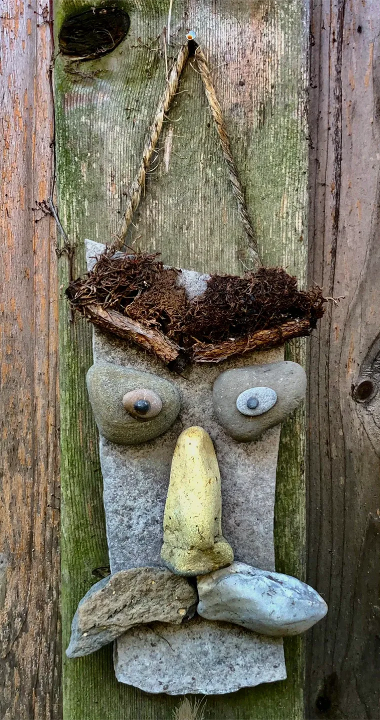 Art created by hand with driftwood and stone thumbnail