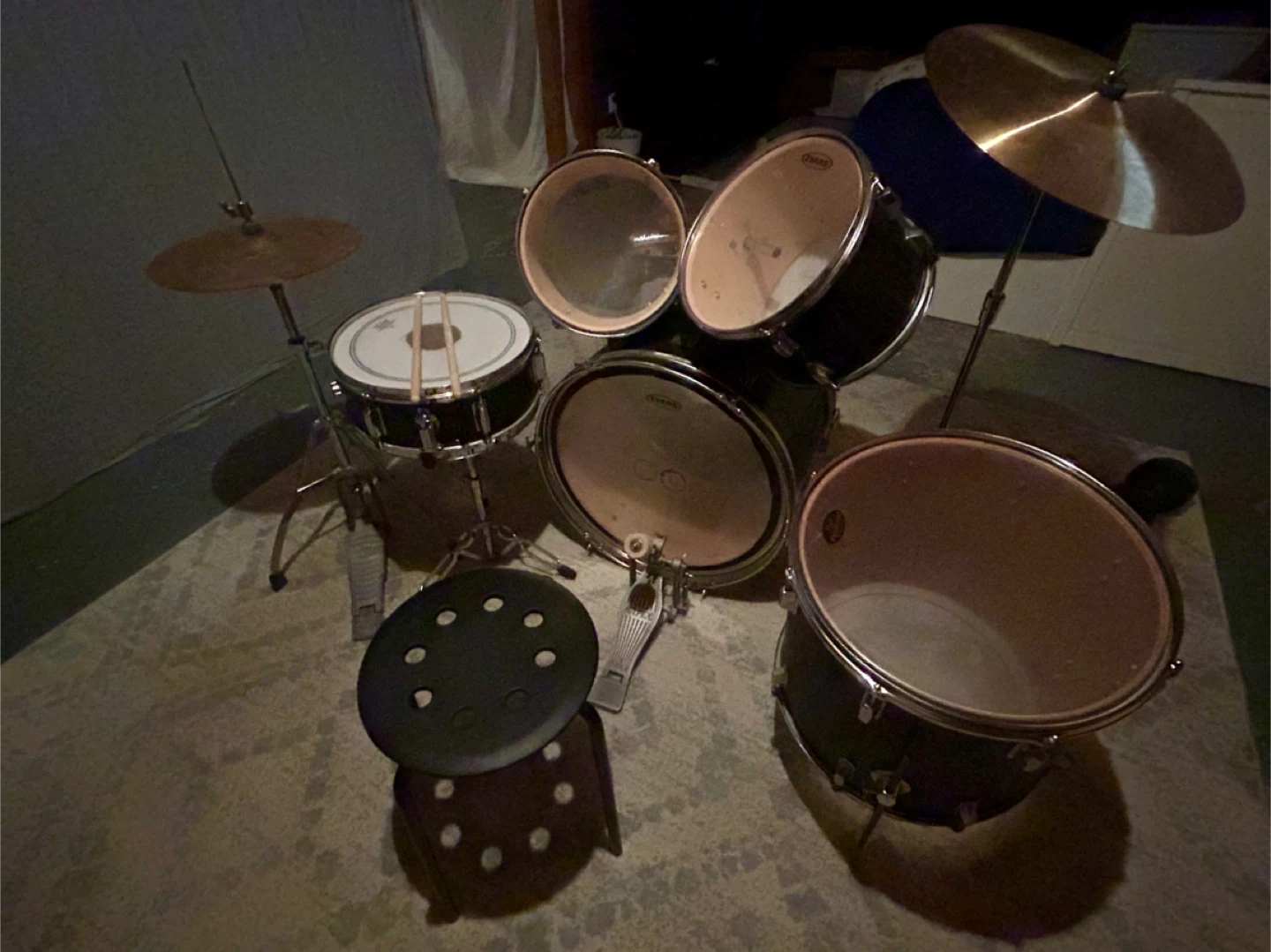 Used Drum Set with Stool - photo 3