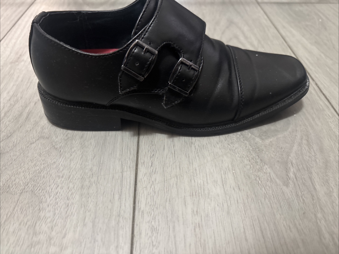 Boys Black Dress Shoes Size 1 - photo 2