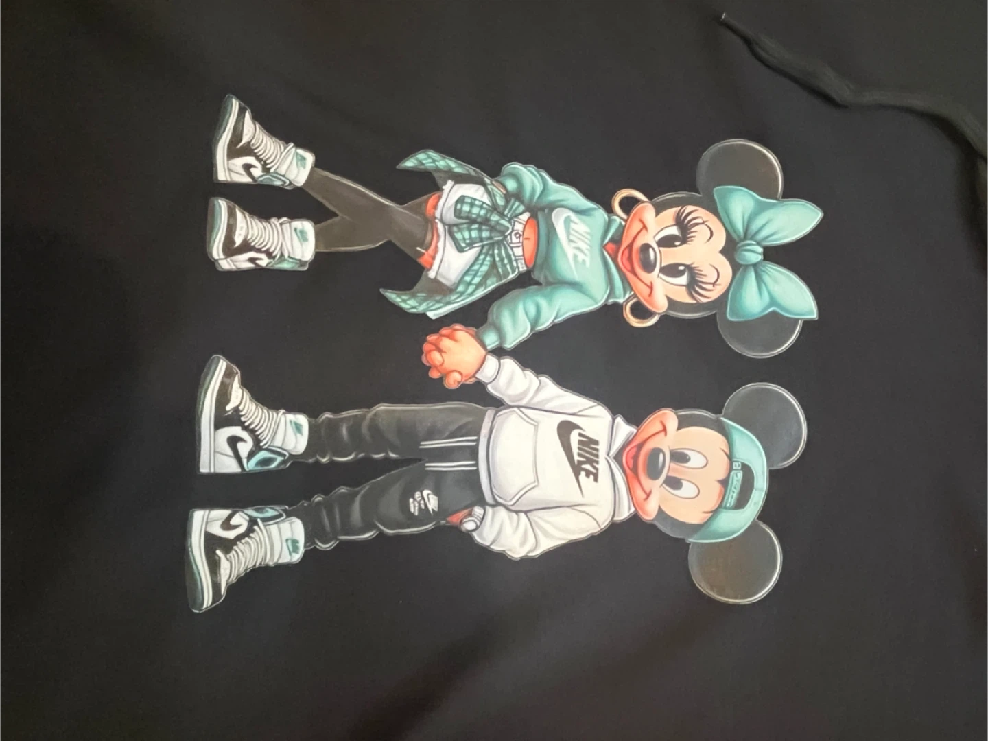 Black Hoodie with Cartoon Print(Nike) - photo 3