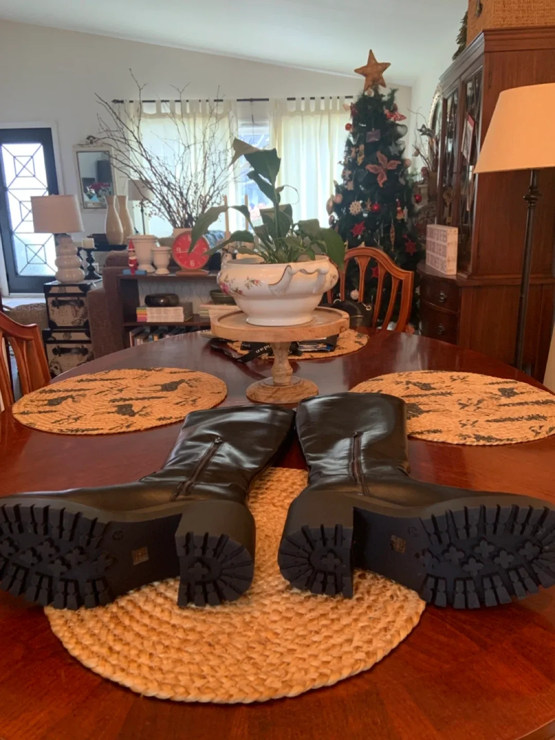 STEVE MADDEN Black Knee High Platform Boots image indicator(10)