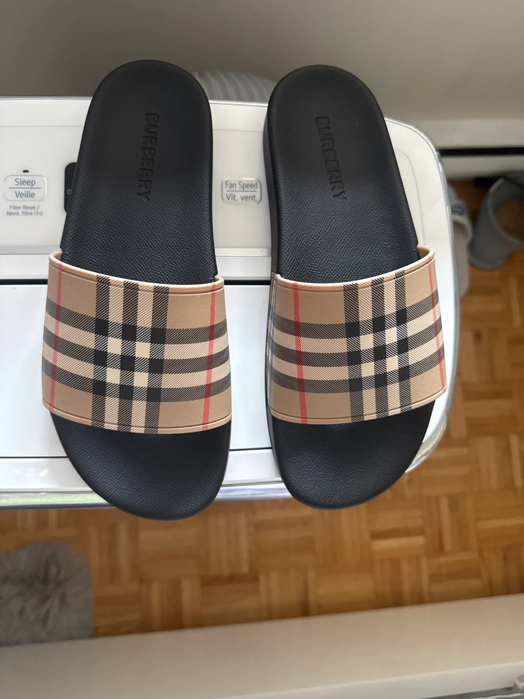 Burberry Black Slides Size 43