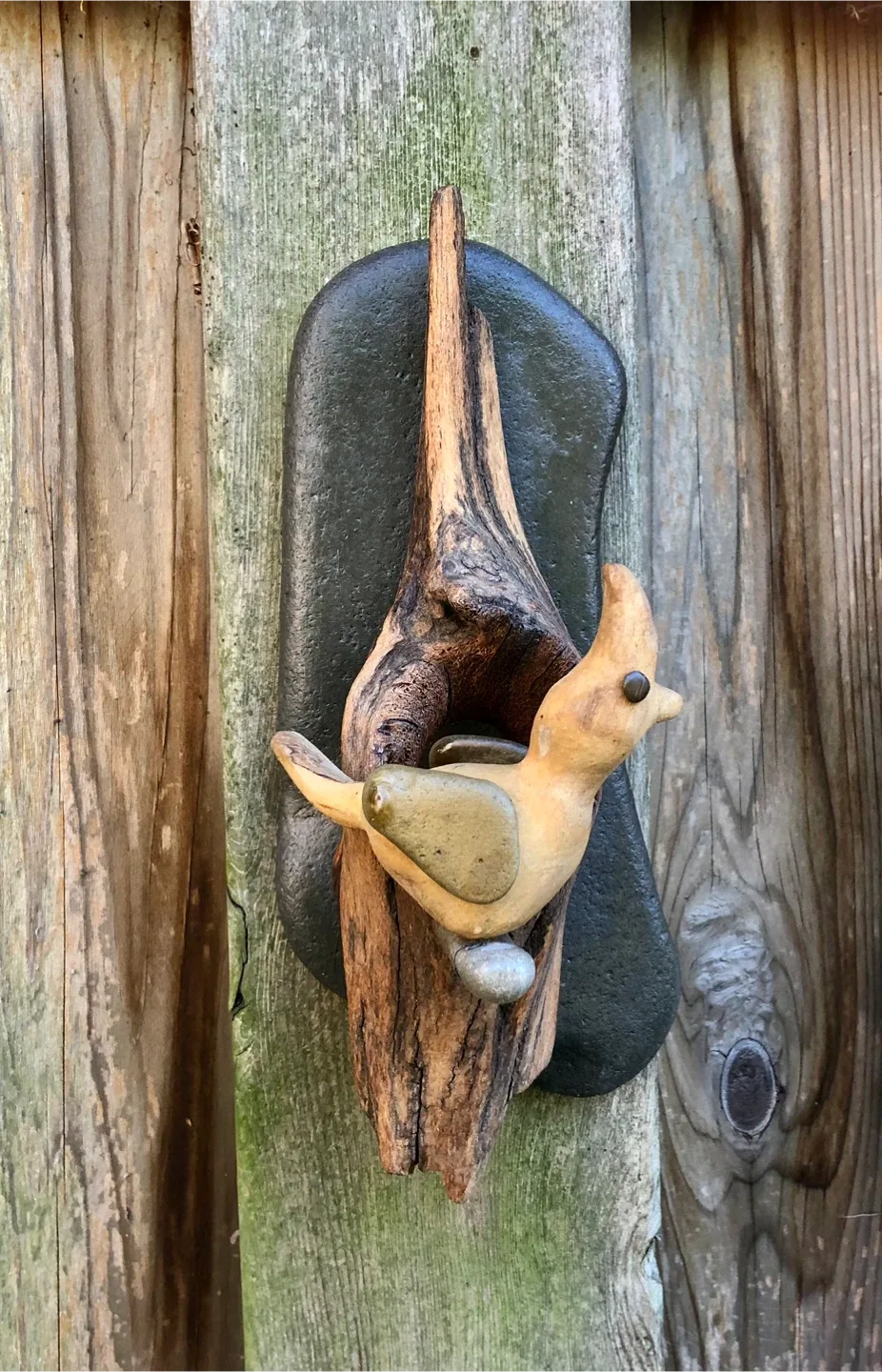 Art made of driftwood and stone image indicator(4)