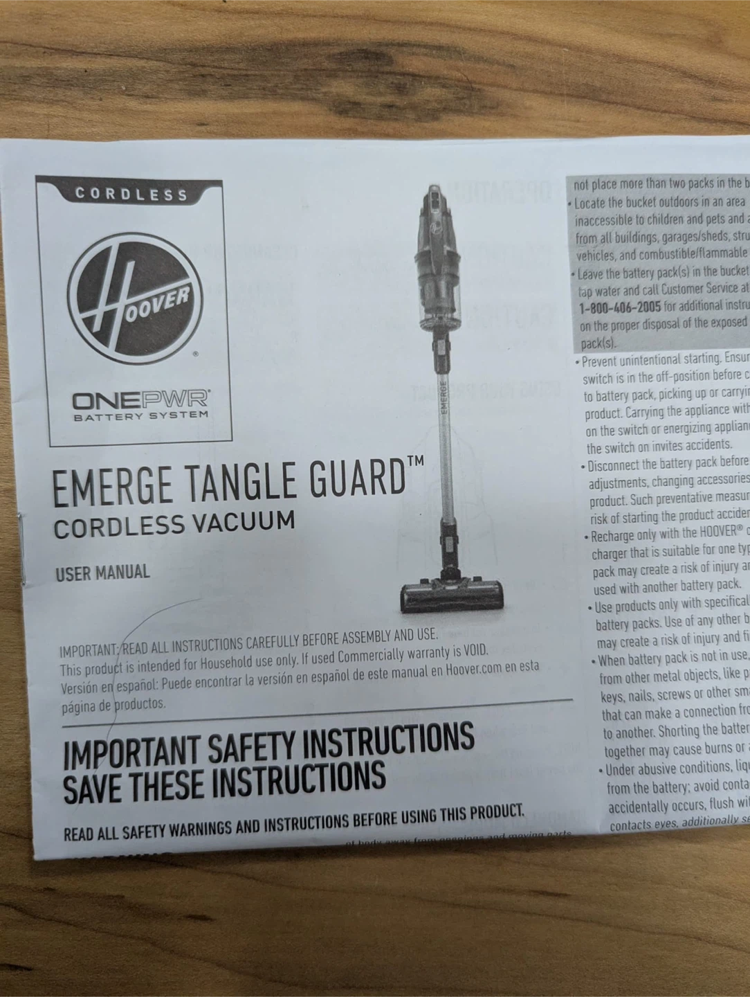 Hoover Emerge Tangle Guard Cordless Vacuum - photo 4