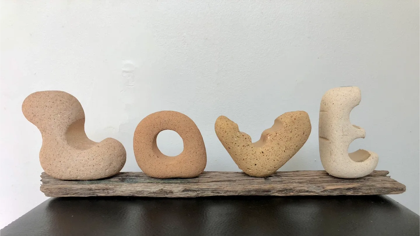 LOVE Stone Sculpture Decor thumbnail