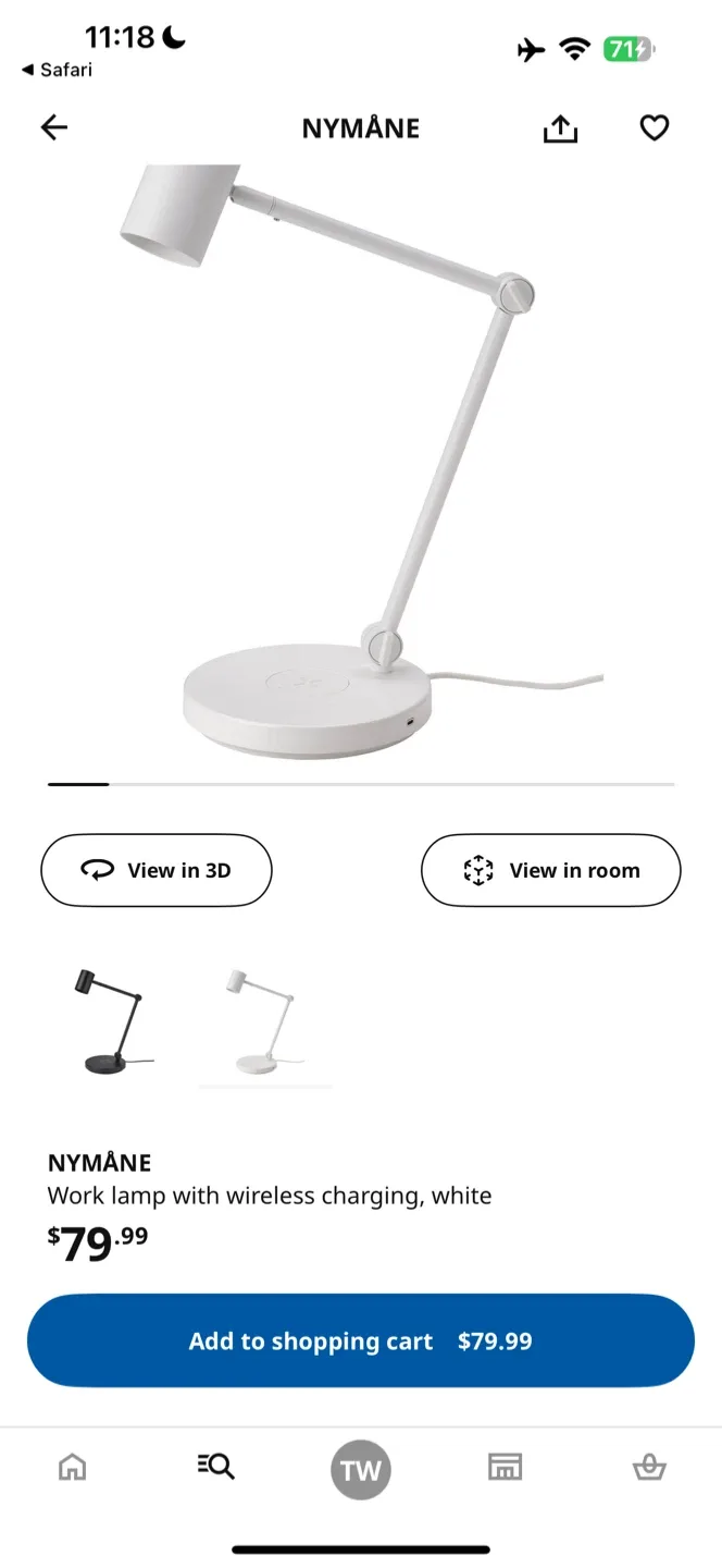 IKEA NYMÅNE Work Lamp with Wireless Charging image indicator(3)