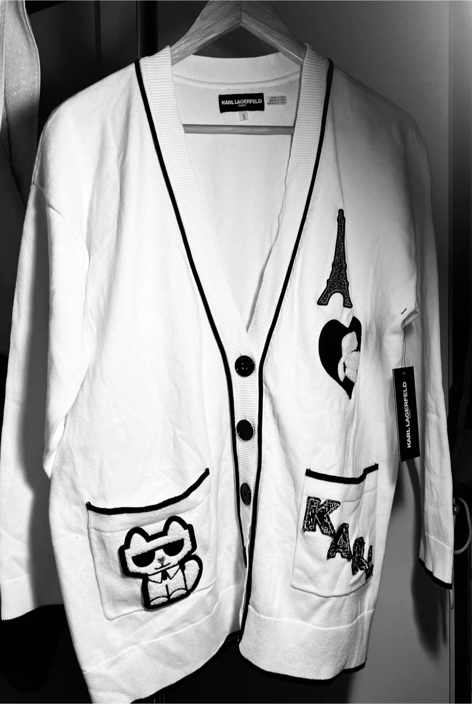 Karl Lagerfeld White Cardigan - Size M - photo 2