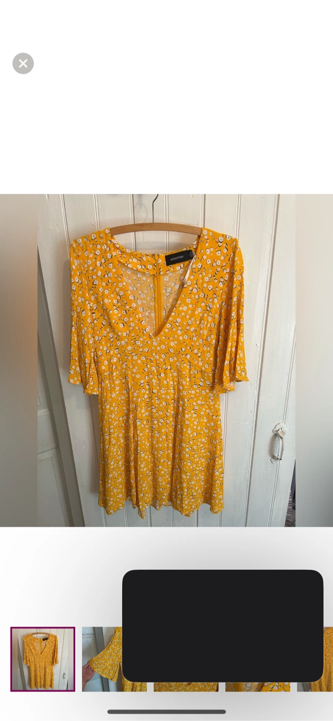 Minkpink Floral Yellow Dress - Size L