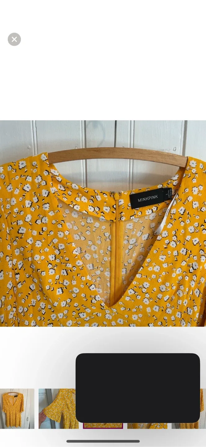 Minkpink Floral Yellow Dress - Size L image indicator(3)