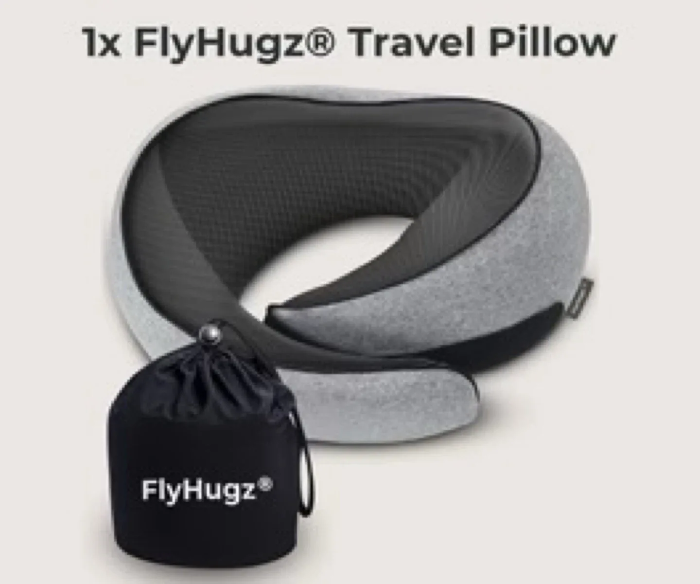 FlyHugz Travel Pillow with Bag