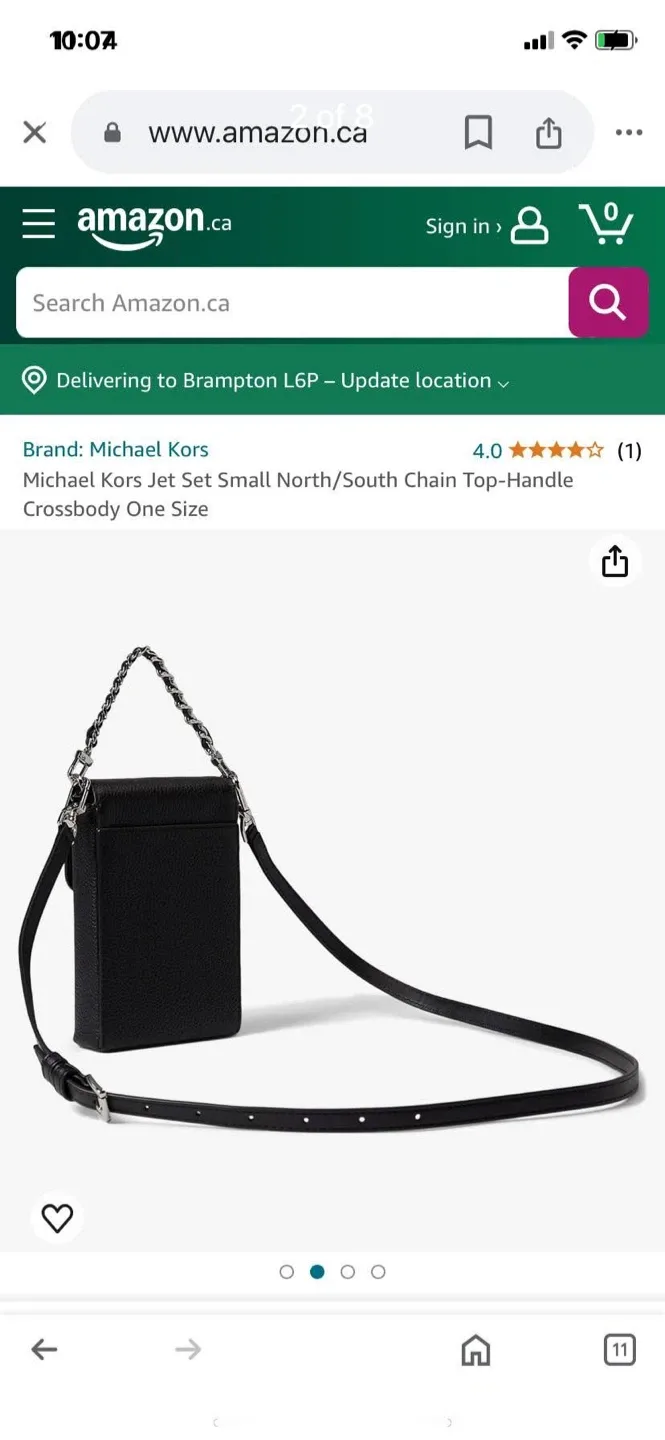 Michael Kors Jet Set Small Crossbody - Black image indicator(2)