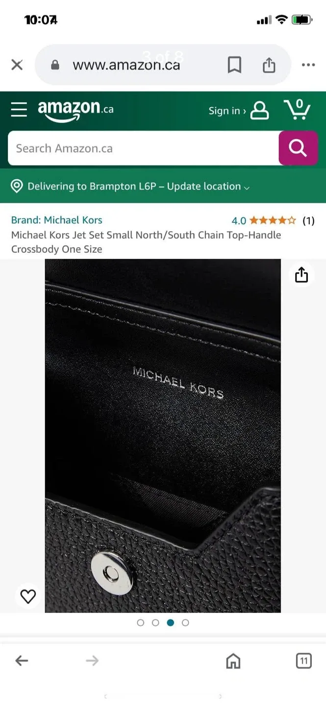 Michael Kors Jet Set Small Crossbody - Black image indicator(3)