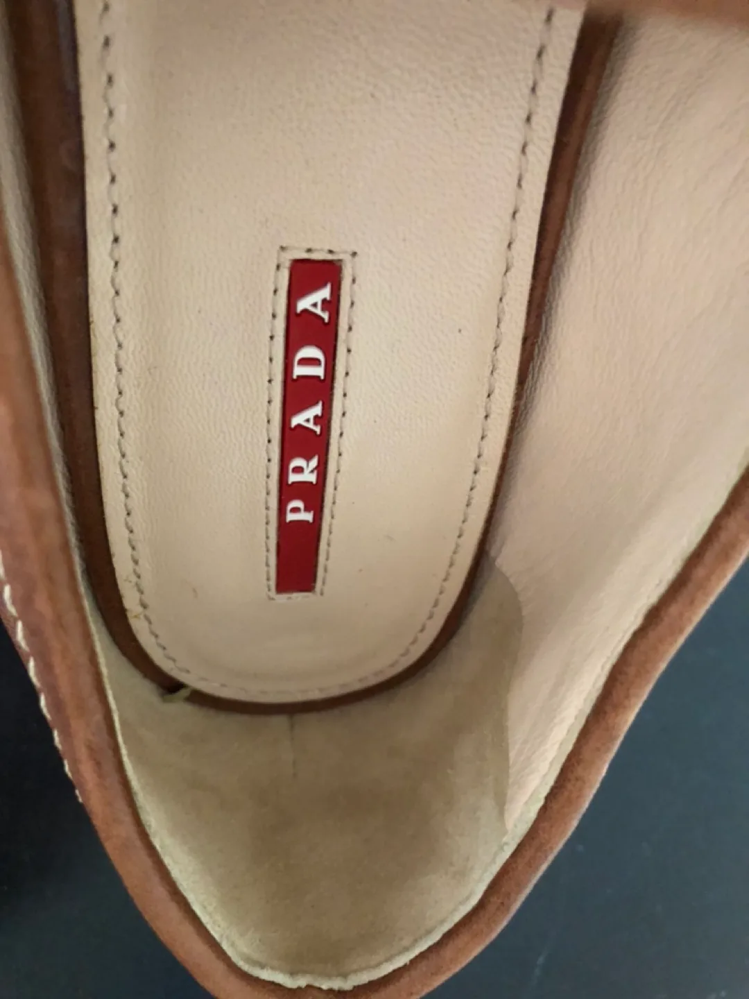 Prada Brown Leather Platform Penny Loafers image indicator(6)