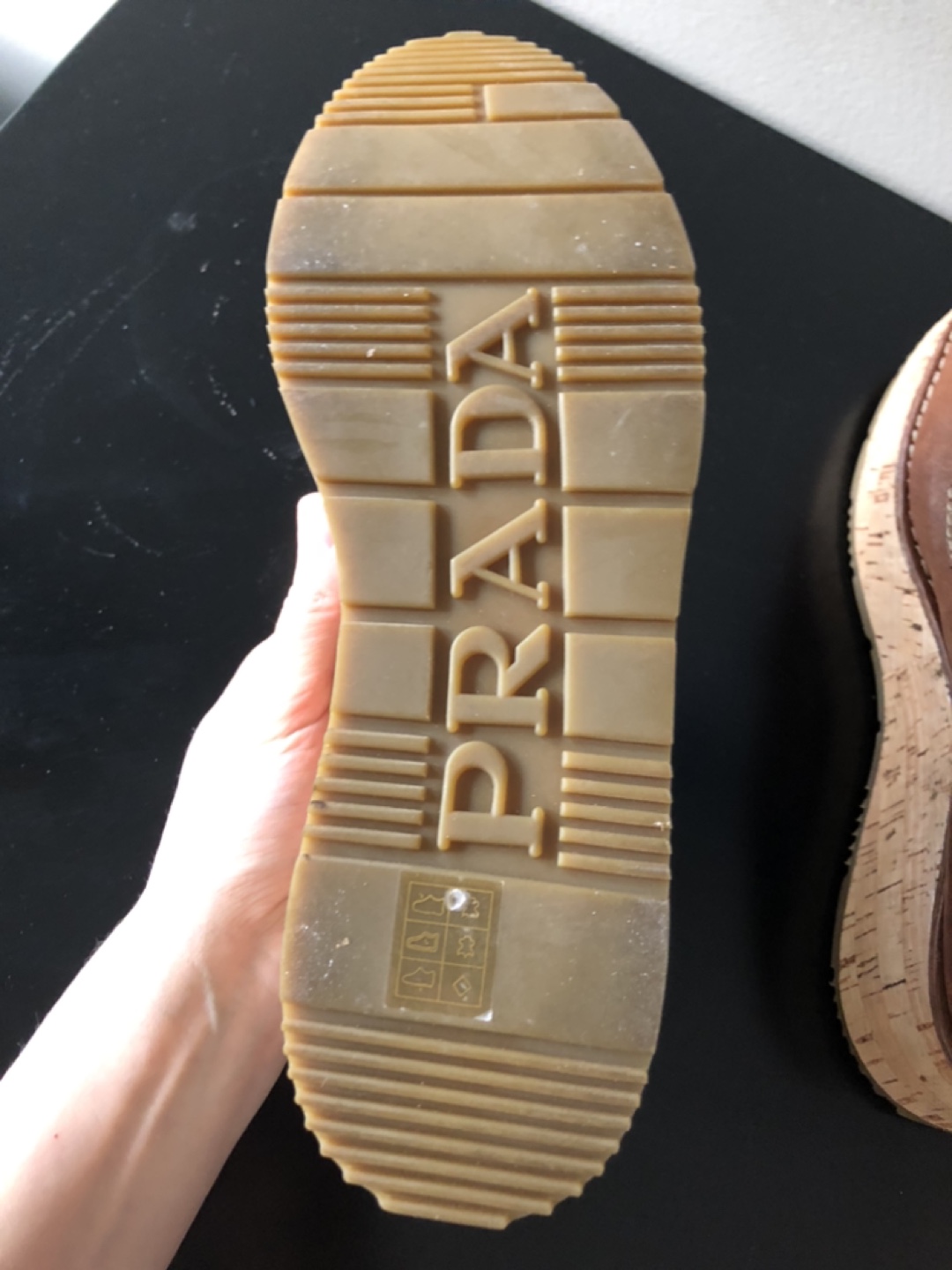 Prada Brown Leather Platform Penny Loafers - photo 4