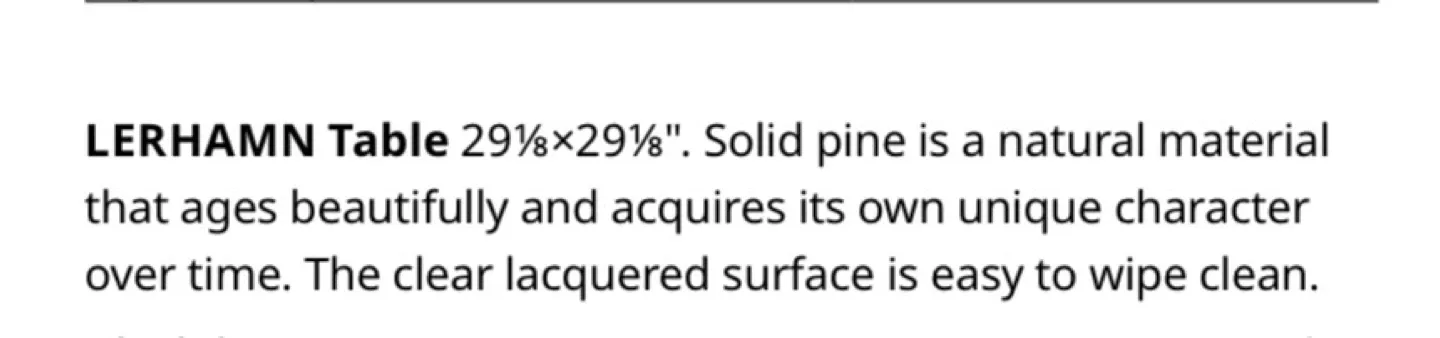 IKEA Lerhamn square pine table image indicator(3)