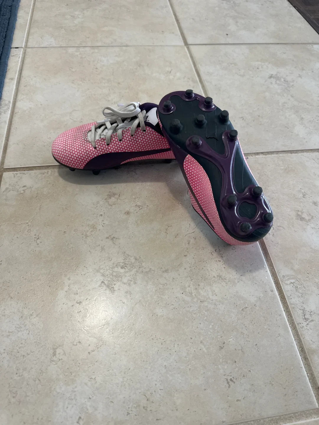 Puma Pink & Purple Soccer Cleats image indicator(2)