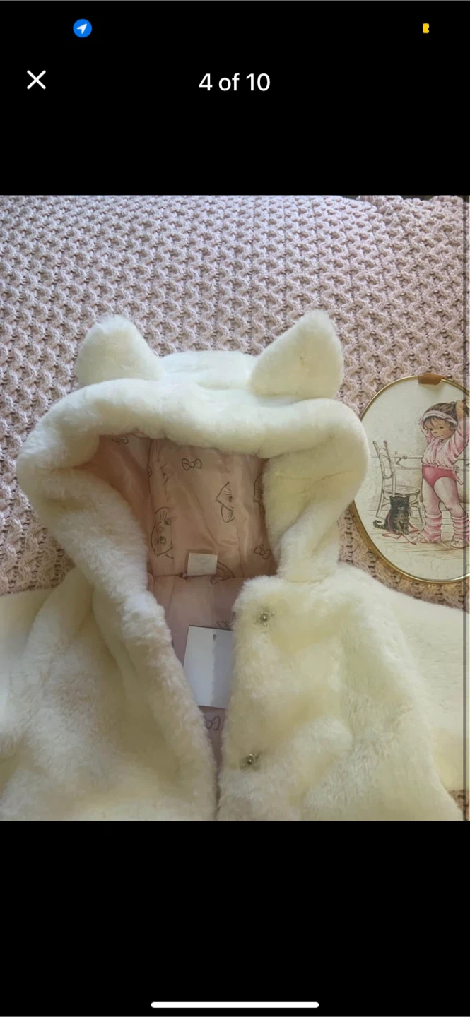 Disney Aristocats Faux Fur Coat, Size 6MT - photo 4