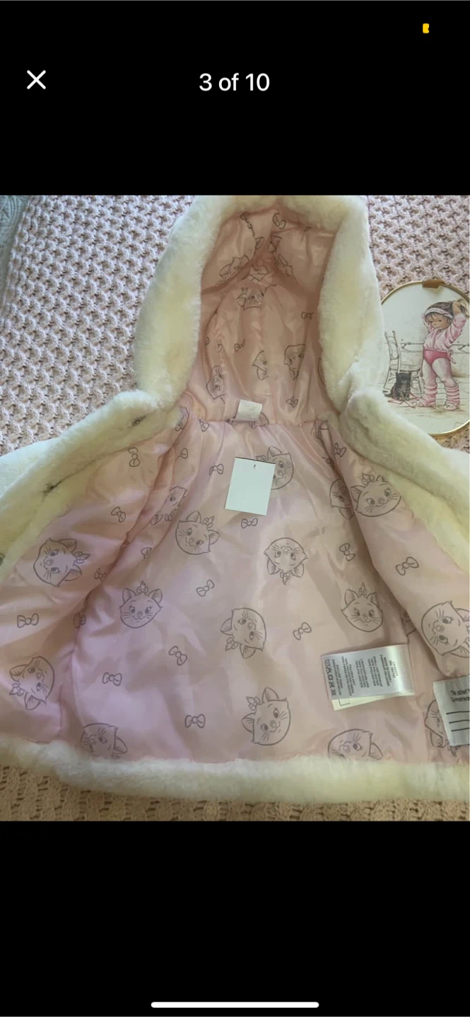 Disney Aristocats Faux Fur Coat, Size 6MT - photo 3