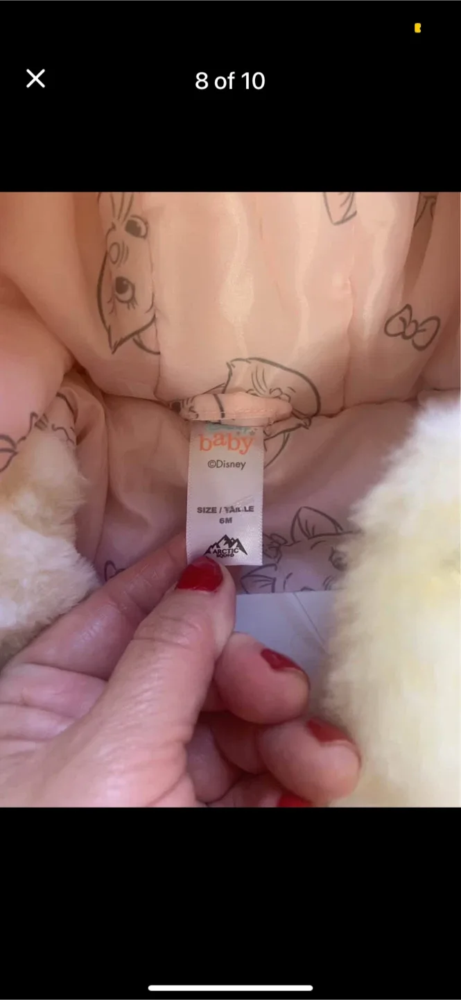 Disney Aristocats Faux Fur Coat, Size 6MT image indicator(8)