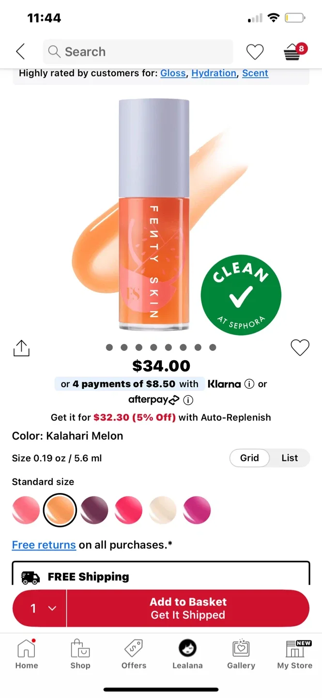 Fenty Skin Conditioning Lip Oil - Cherry & Melon image indicator(4)