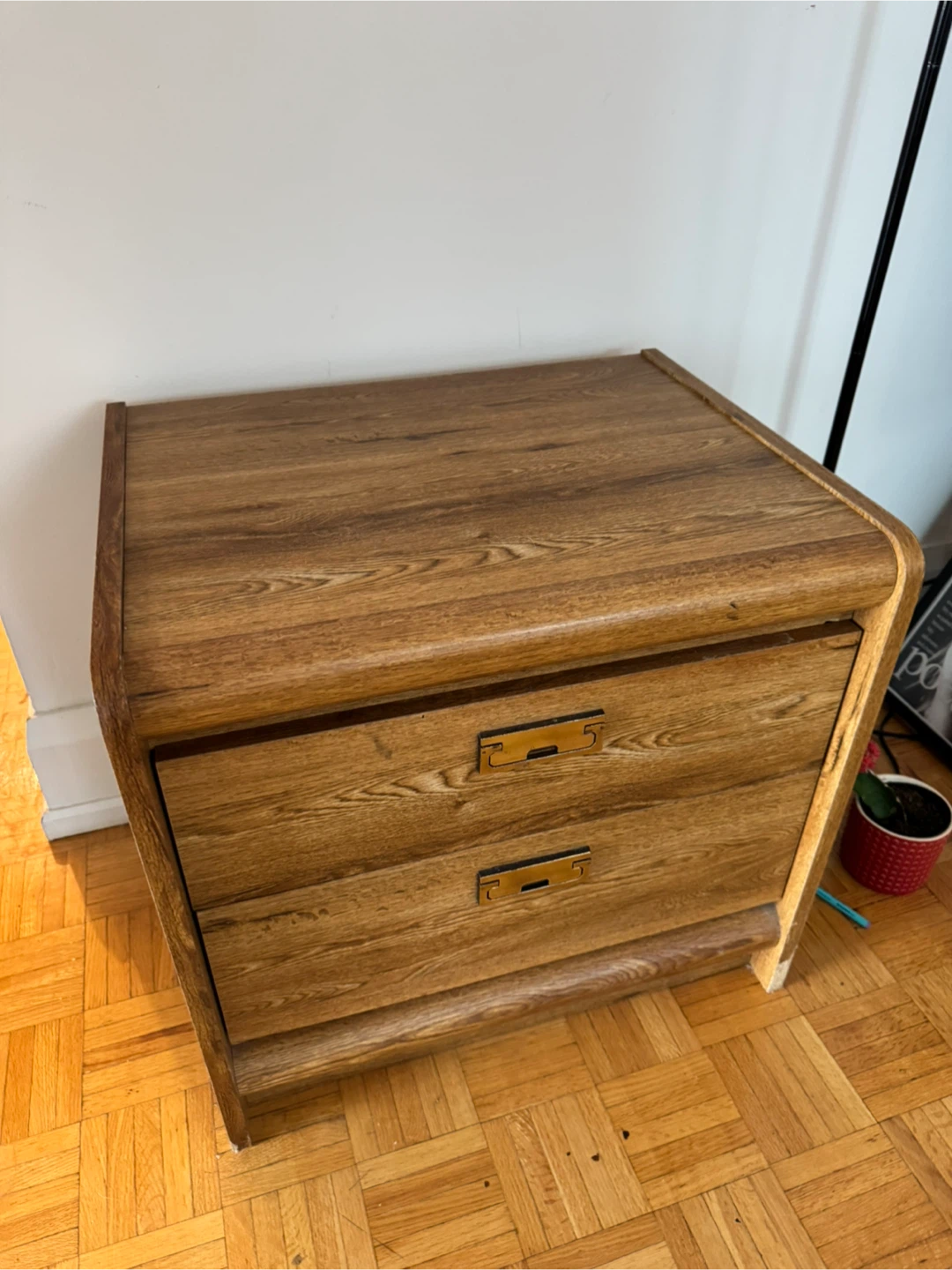 Wooden 2-Drawer Nightstand - photo 2