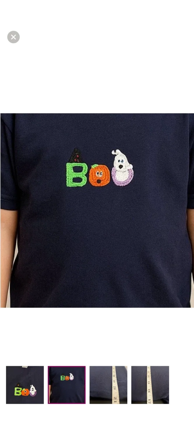 Boo Halloween Navy Blue T-Shirt