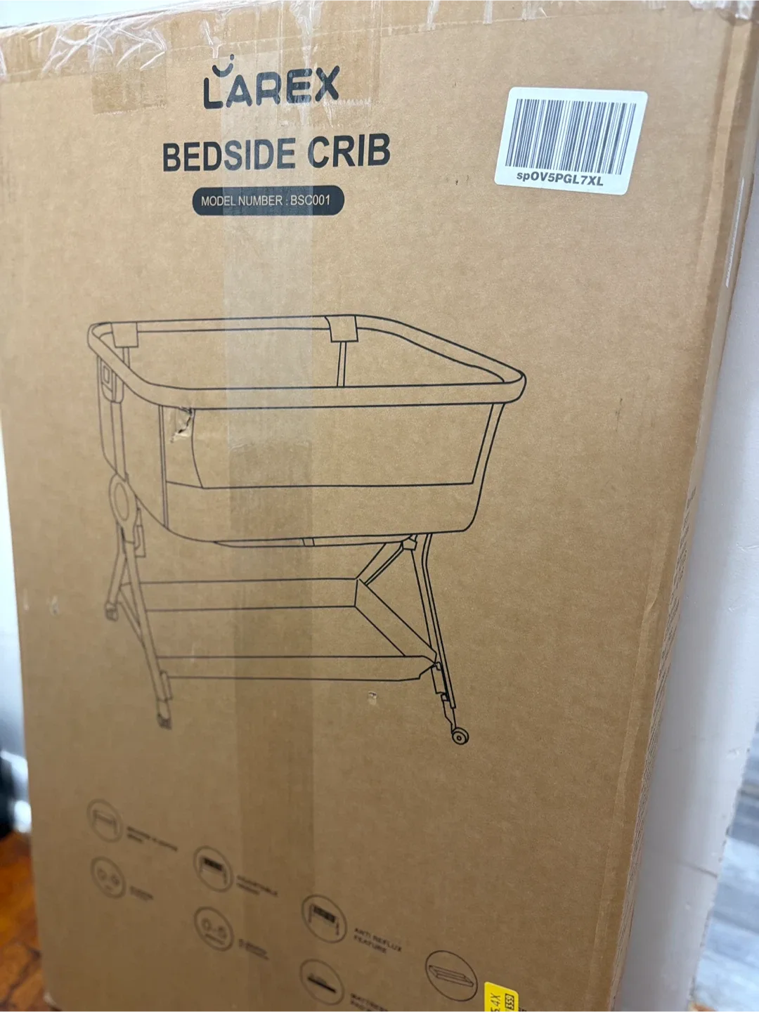 Larex Bedside Crib - Like New! image indicator(2)