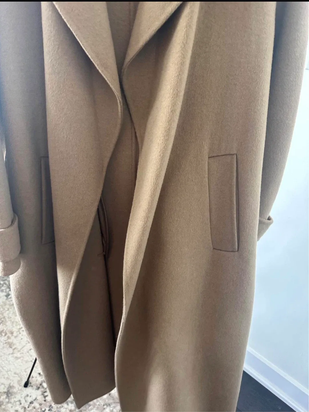 Brand new Zara XL Beige Wool Blend Coat image indicator(3)