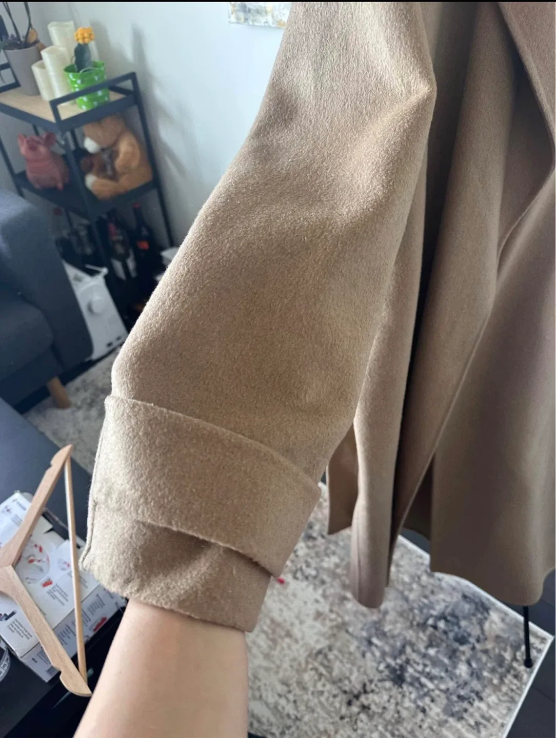 Brand new Zara XL Beige Wool Blend Coat image indicator(4)