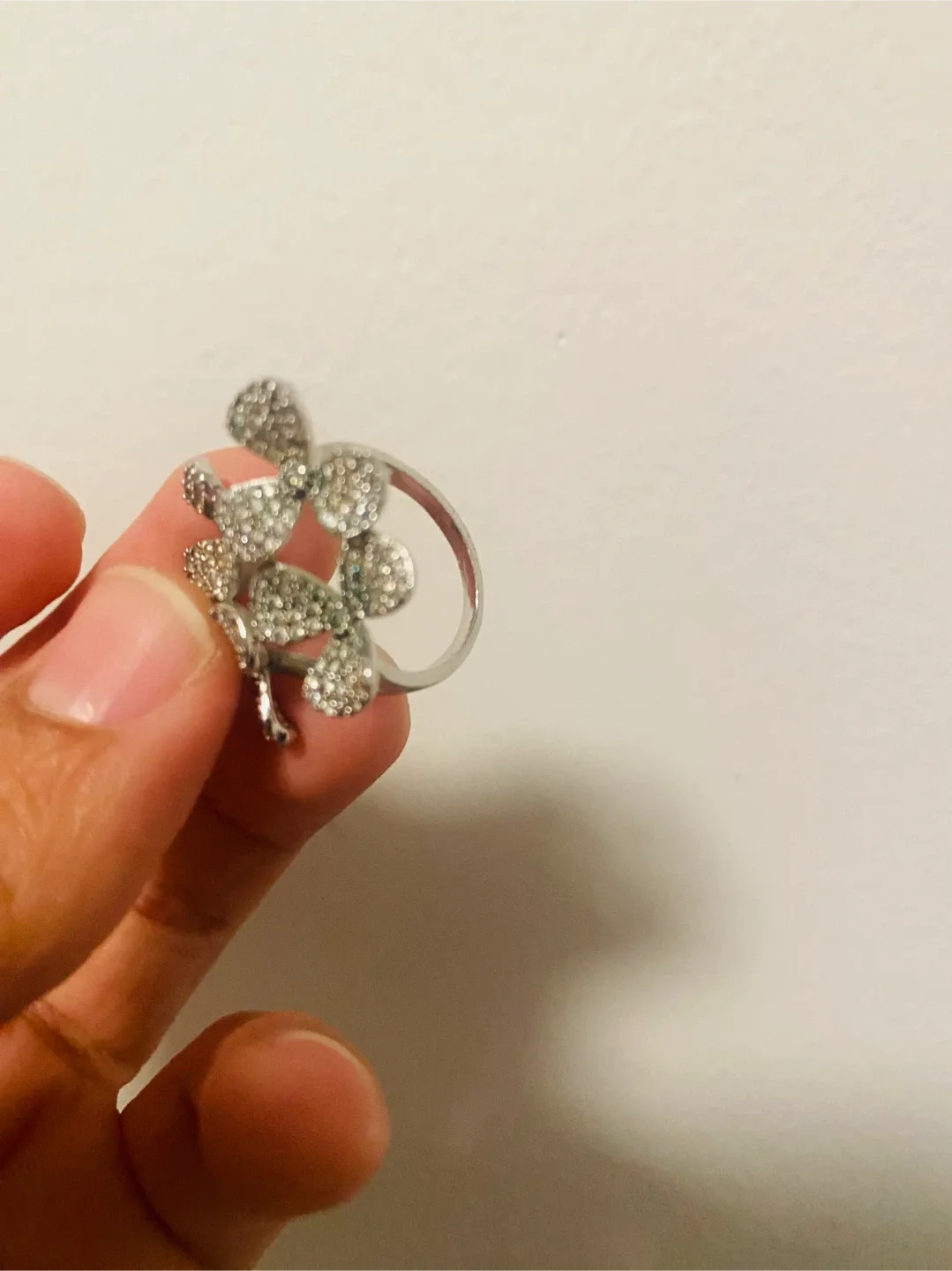 Silver toned Flower Ring - Gently Used image indicator(5)