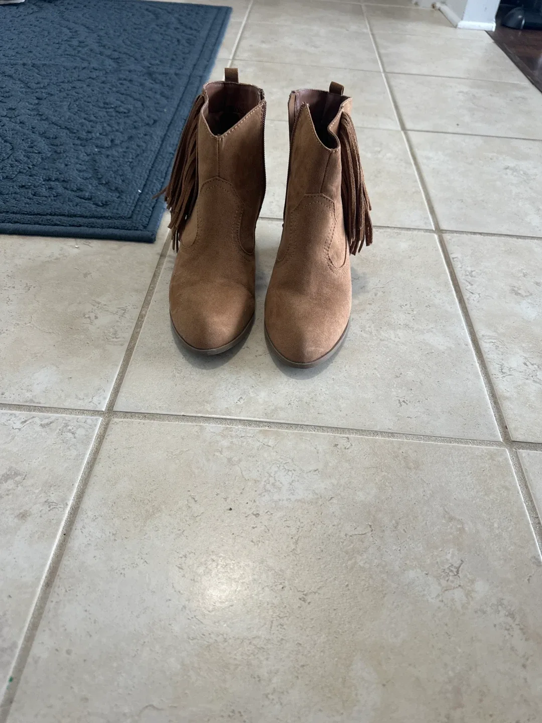 Brown Fringe Ankle Boots image indicator(2)