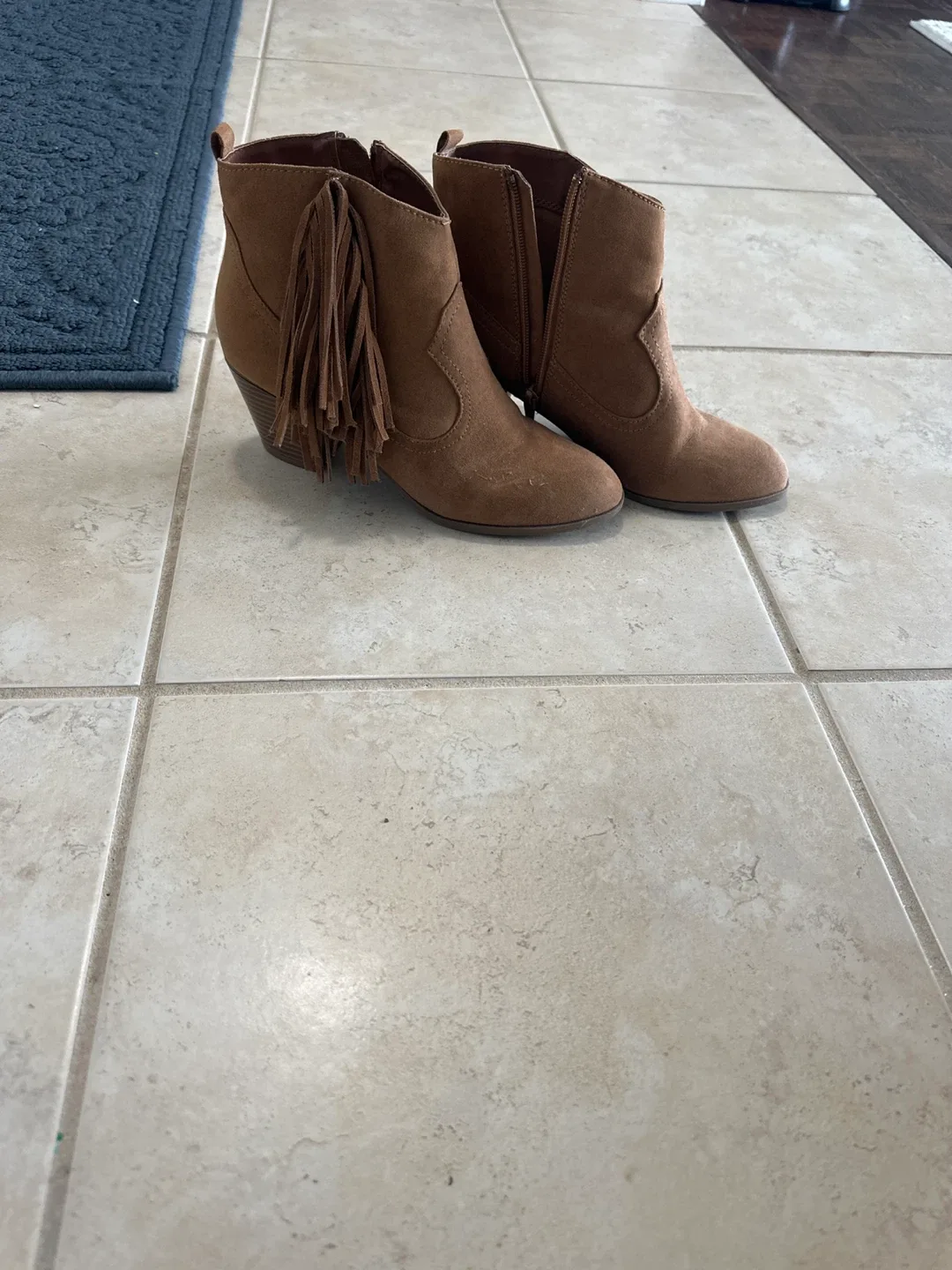 Brown Fringe Ankle Boots image indicator(3)