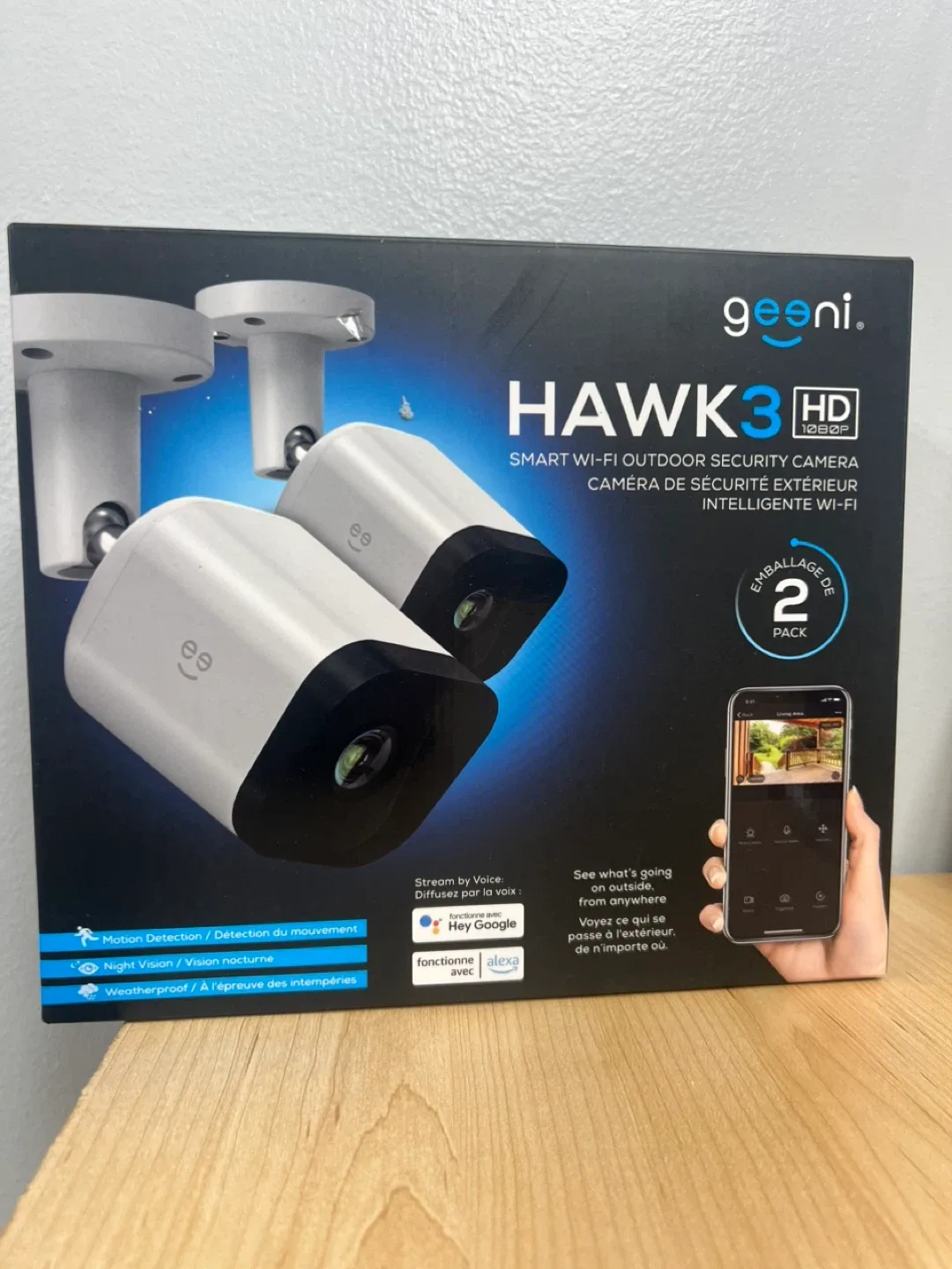 New Geeni Hawk3 HD Smart Wi-Fi Outdoor Security Camera (2-Pack) thumbnail