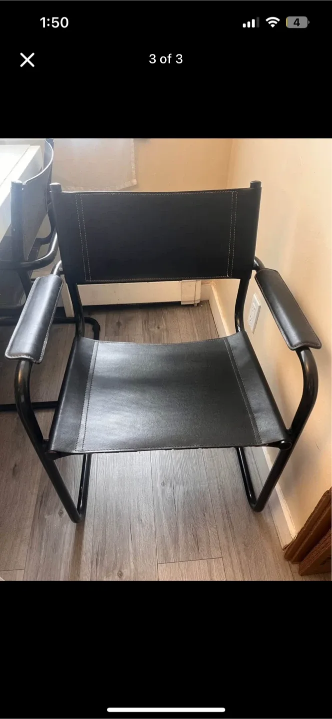 IKEA Dining Table with 4 Black Chairs image indicator(3)