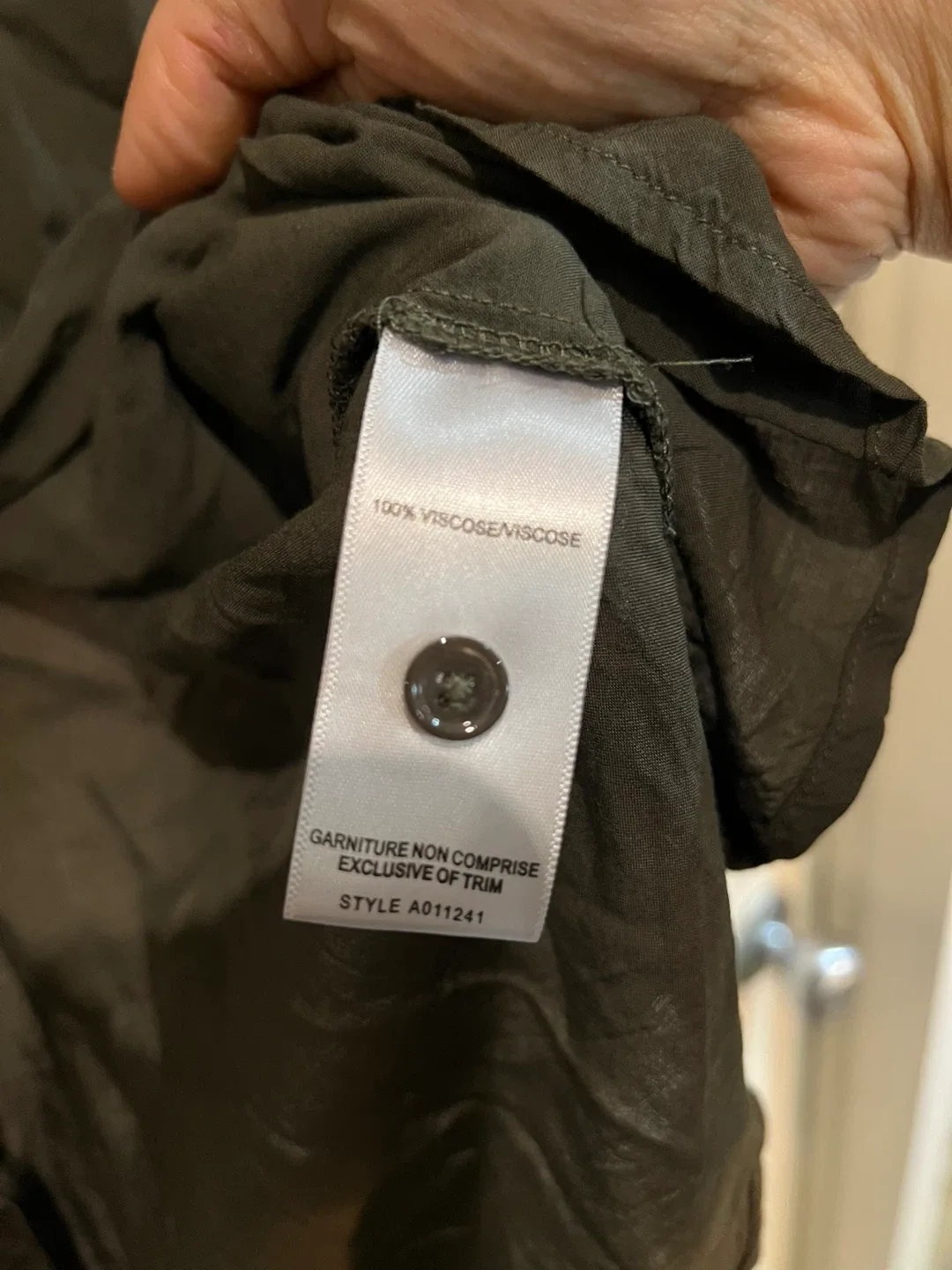 Green Viscose Button-Down Shirt image indicator(4)