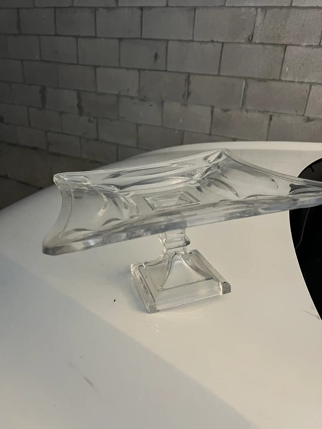 Clear Glass Decorative Fruit / Cheese Plate image indicator(2)