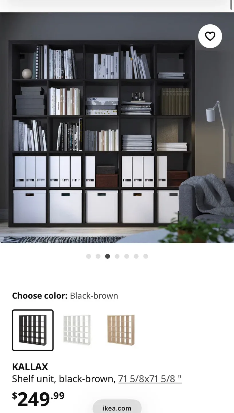 IKEA Kallax Shelf Unit - Black-Brown image indicator(2)