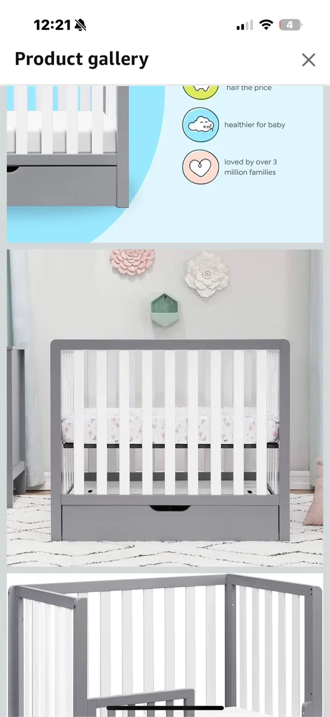 Delta Children Sutton 4-in-1 Convertible Crib image indicator(3)