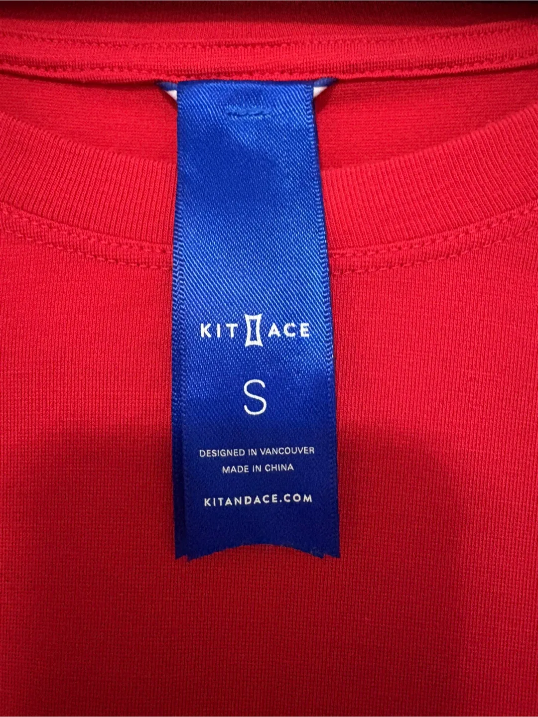 Kit and Ace Red T-Shirt - Size Small image indicator(3)