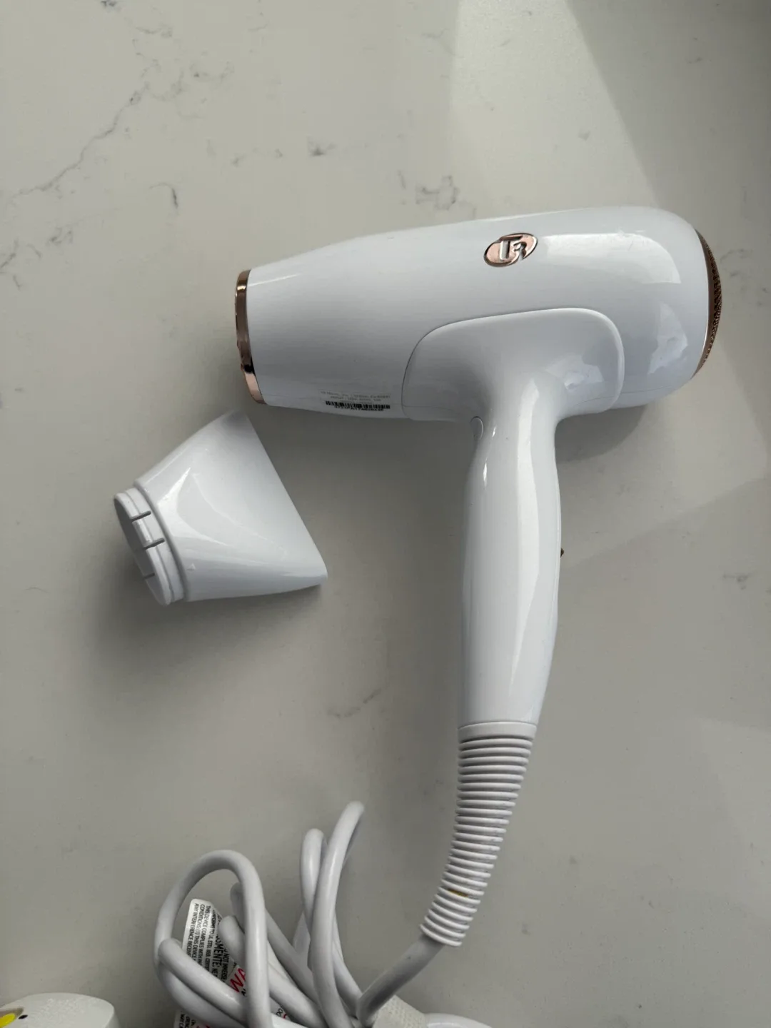 T3 Blow Dryer- White & Rose Gold image indicator(4)