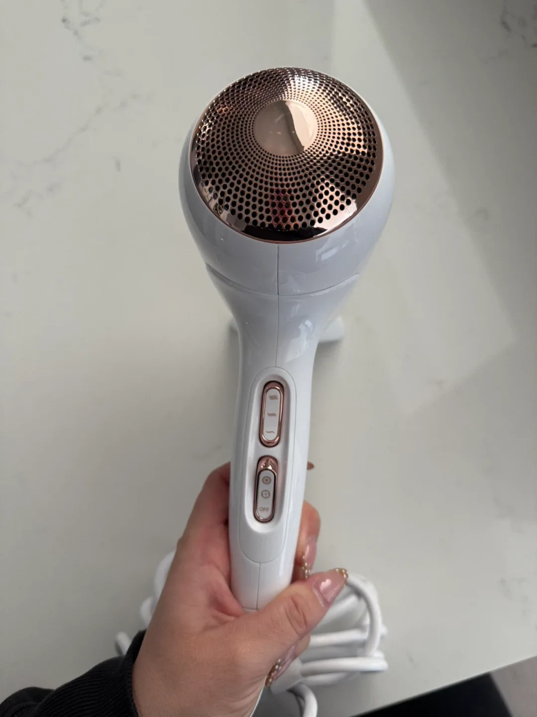 T3 Blow Dryer- White & Rose Gold image indicator(3)