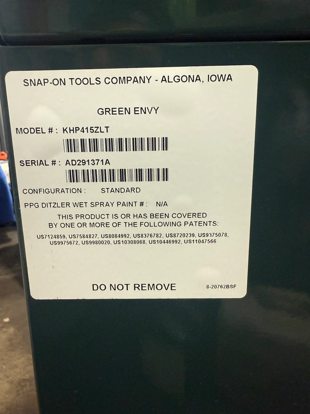 Snap-On Tools Green Envy Tool Storage Unit - photo 3